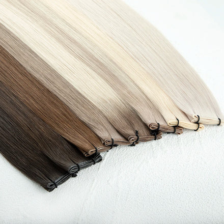 LeShine Remy Super Double Drawn Machine Double Weft Smooth Chemical Free Genius Weft Hair Extensions