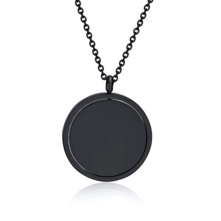 Unique Design Custom Laser Logo Spinner Rotatable Heart Necklace Stainless Steel Gold Plated Heart Rotating Pendant Necklace