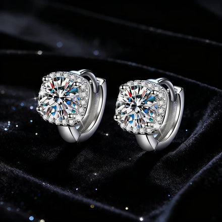 Simple Temperament Sunflower Earrings S925 Sterling Silver Moissanite Diamond Earrings Female