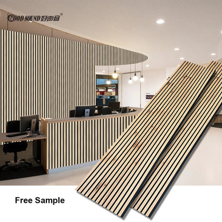 B2 Acoustic Panel Wooden Wood Led Deep Black Madera Eco-friendly Sound Absorption Slatted Wall Panels Akupanel