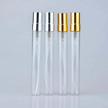 Custom Logo 3ml 5ml 10ml Travel Mini Spray Perfume Atomizer Clear Glass Perfume Spray Bottle With Gold Lid
