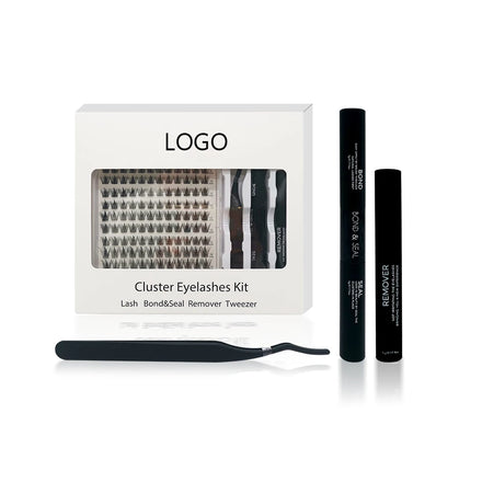 Cluster Lash Extensions Private Label Eyelash DIY Kit-Synthetic Fiber & Real Mink Fur Cruelty-Free Reusable Handmade Lashes