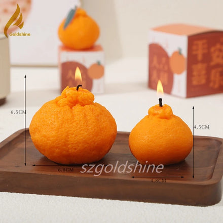 Handmade Orange Tangerine Scented Candles Big Cute Fruit Shaped Romantic Wedding Aromatherapy Hot Selling Wholesale Candle