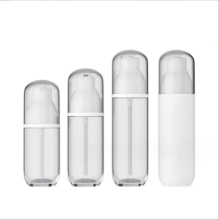 80ml/120ml White Fine Fog Spray Flask New Lotion Sub Bottle Package for Skincare for Serum Shampoo Blush with Pump Sealer