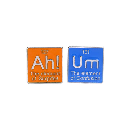 Periodic Table Enamel Pin Ah Um Brooches Clothes Pin Modal Particle Funny Jewelry Gift for Chemistry Badge Bag Lapel Friend