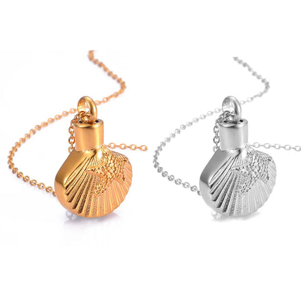 Openable Ashes Memorial Necklace Stainless Steel Shell Starfish Pendant Cremation Urn Pendant Sublimation Necklace
