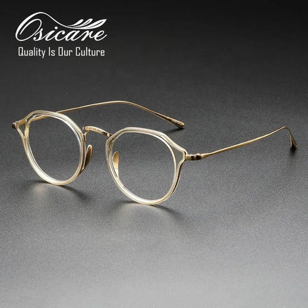 Luxury Designer Eyewear Manufacture High End Kmn Glasses Retro Eye Optic Specs IP Pure Titanium Eyeglasses Men Optical Frames
