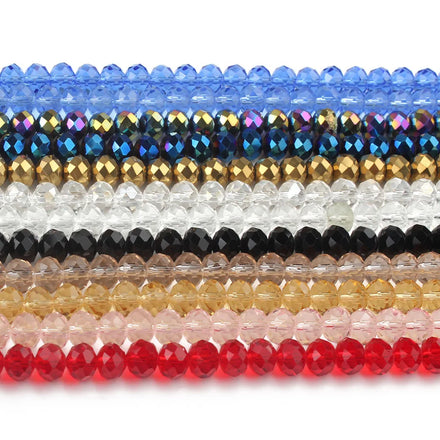 JC Crystal Hot Sale 10mm Glass Beads Section AB White Crystal Wheel Glass Beads for Jewelry Making
