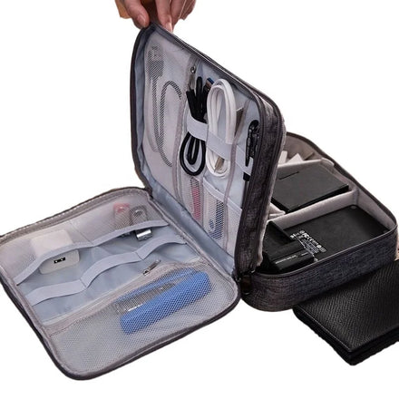Organizer Pouch Bag 3-layer Digital USB Cable Storage Bag Phone Accessories Storage Organizer Bag Waterproof Portable Zipper Bag