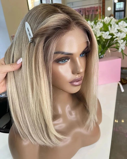 Popularity 100% Human Hair Topper Ombre Color Free Part Natural Human Hairline Silk Top Toupee for Women
