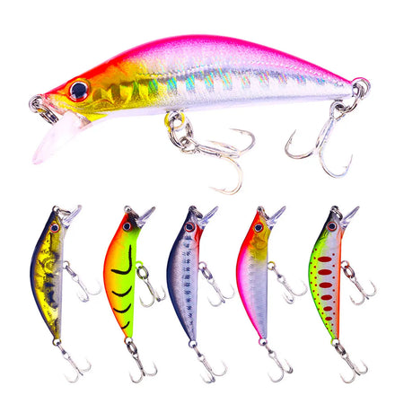 Wholesale MI215 5.5cm 5.5g Artificial Hard Plastic Baits Sinking Minnow Fishing Lures