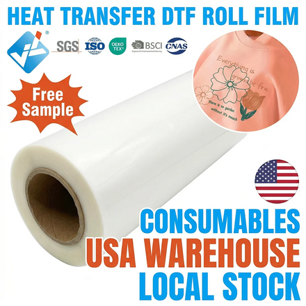 30cm 37cm 50cm 60cm Heat Transfer Pet Roll Dtf Transfer Film for T- Shirt Dtf Printing Instant Hot Peel DTF Film