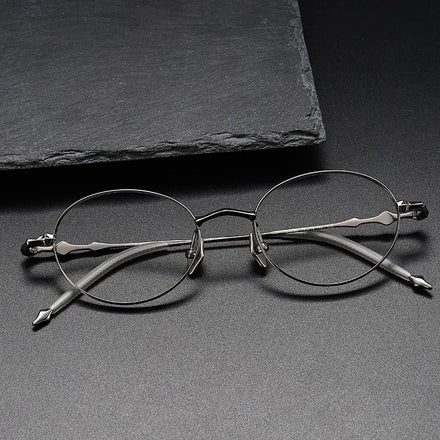 CS-Zodlac High Quality Pure Titanium Spectacle Frame Oval Frame for Myopia