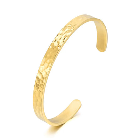 Simple Designs Gold Plated Stainless Steel Bracelet Open Pave Cuff Bangle Bracelet Adjustable High End Bracelet for Girls