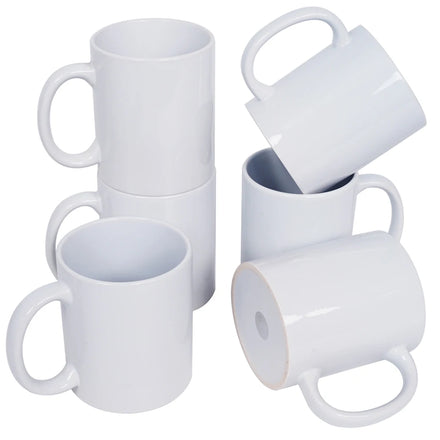 Mecolour Wholesale Blank Sublimation Mugs Sublim Ceramic White Mug for Sublimation 325ml
