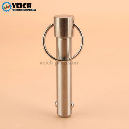 VEICH VCN114 All Stainless Steel Quick-Release Spring Locking Ball Lock Pin Pull Ring Fastener with Customizable Length