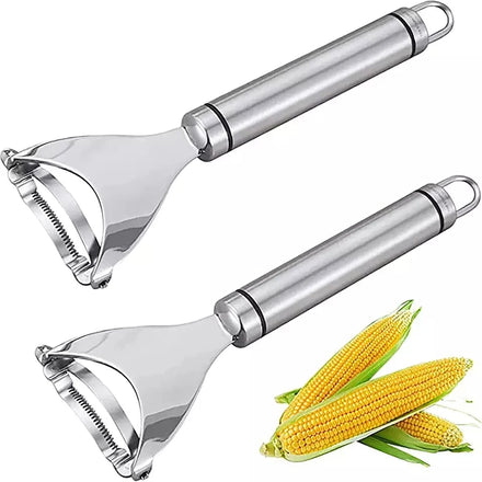 New Arrival Premium Stainless Steel Corn Cob Stripper Tool Ergonomic Handle Scrapers Utensils for Peeling Stripping Corn Cobs