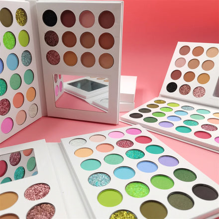 36-Color Large 2-Layer Folding Three-Dimensional Palette Eye Shadow Stage Makeup Neutral Multi-Color Makeup Book
