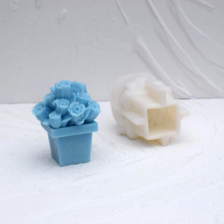 Creative Bouquet Candle Mold Table Decoration Binding Sunflower Rose Floral Bouquet Pillar Silicone Mold Luxury Wedding Gift