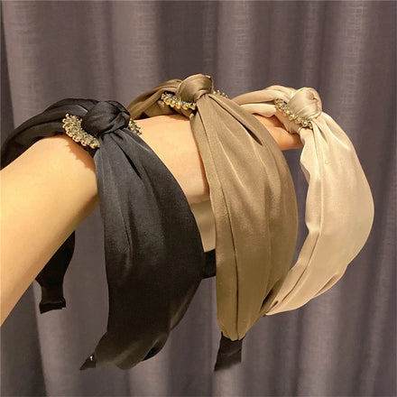 Latest Korea Design Fashion Crystal Headband Women Bow Knot Hair Accessories