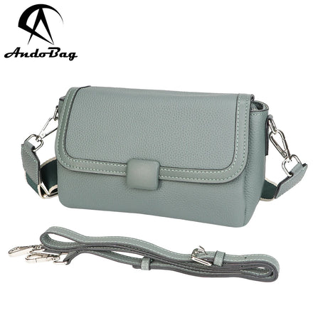 AndoBag Genuine Leather Crossbody Bags for Women Large Capacity Underarm Shoulder Bag with Double Shoulder Straps 1615