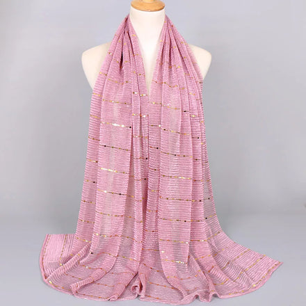 Wholesale Glitter Malaysian Middle East Scarfs Lurex Muslim Shimmer Hijab Popular Lady Scarfs