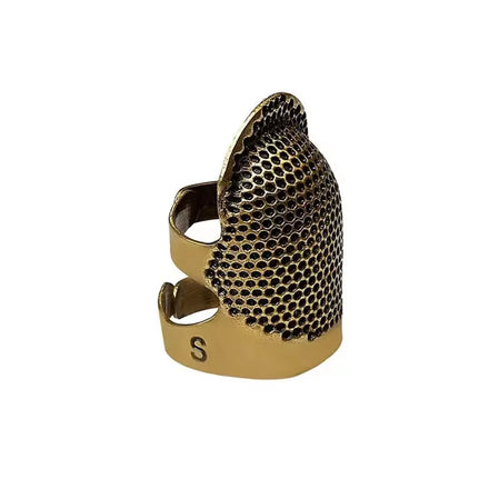 Adjustable Metal Finger Shield Protector Sewing Thimble for Quilting & Craft DIY Sewing Supplies with Pin Needles