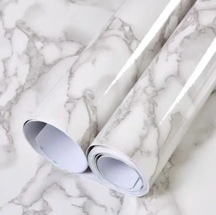 ORON Supplier Price Modern White Vinyl Wrap Peel&Stick Self Adhesive Marble Sticker Pvc Wall Stickers Rolls for Home Decor 60CM