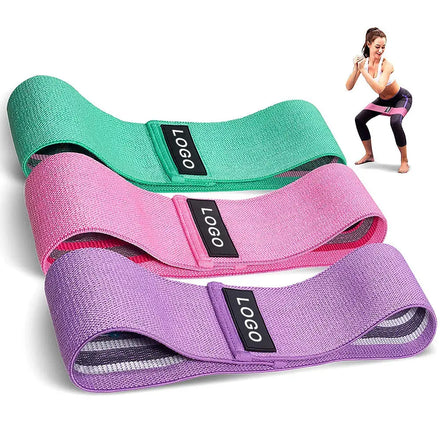 NJ Custom Fitness Accessories Women Home Elastic Hip Circle Strength Training Anti Slip Fabric Booty Fitness Resistance Bands