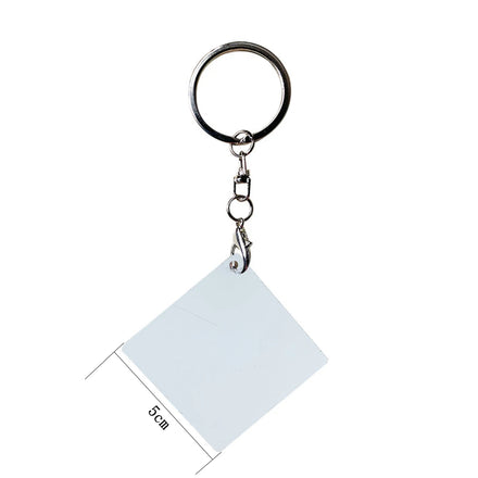 20PCS/Lot Custom Double Sided Printing Photo Frame Sublimation Blank Keychain DIY Metal Aluminum Keychain Photo Frame