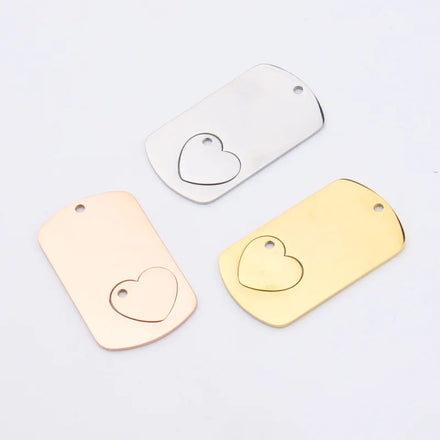 Newest Couple Necklace Mirror Polished Titanium Steel Splicing Big Love Pendant DIY Bracelet Necklace Pendant Accessories