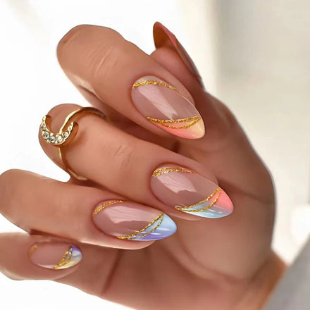 Cheap Wholesale Accept Custom Logo New Acrylic Artificial Nails Natural False Nails French Style Reusable Nail Express Manicure