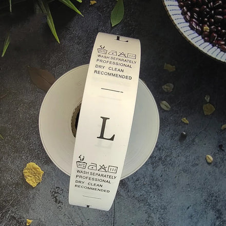 Ready Style 1000pcs One Roll Clothing Wash Care Label Custom Brand Logo Sew on Hat Hoodie Weaving Hem Tags Size Woven Label
