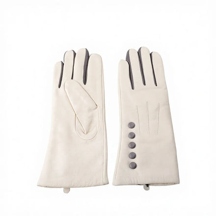 New Collection Genuine Sheepskin Leather Dress Gloves Ladies Soft Comfortable Wool Lining Daily Casual Party Wear Drive Style