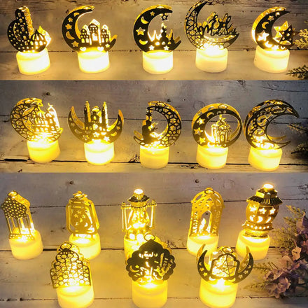 Muslim Creative Eid Nightlight-Unique Design to Light up the Space Candle Holiday LED Ramadan Prayer Light