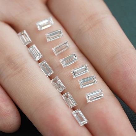 Wholesale Price CVD HPHT Lab Grown Diamond baguette Shape VS VVS DEF Color Lab Diamond