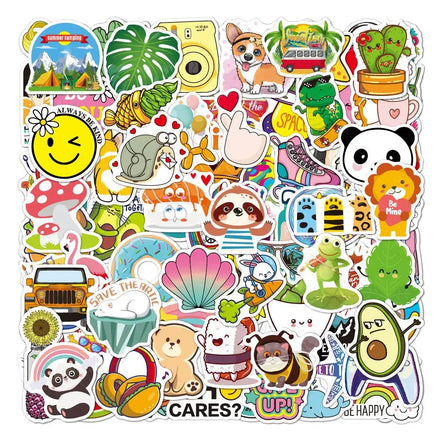 100 PCS Colorful VSCO Kids Stickers Pack Printing Cute Aesthetic Vinyl Waterproof Stickers for Laptop Water Bottle Phone