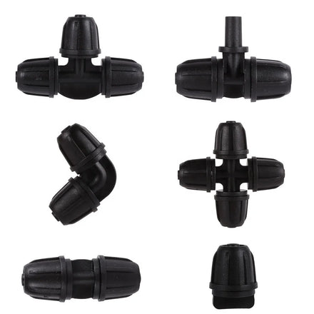 1/4 Inch Hose Locked Connector 4/7mm Plastic Hose Fittings for Garden Agriculture Watering Irrigation