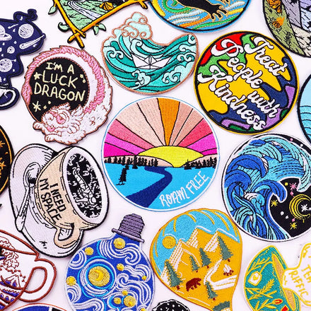 Iron on Patches DIY Outdoor Travel Embroidered Patches for Clothing Custom Patch Wholesale