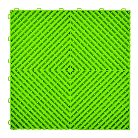 Non-Slip PP Interlocking Garage Floor Tiles - Modular Vented Plastic Flooring for Car Wash Workshop & Exhibition