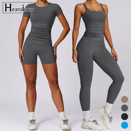 High Intensity Fast Dry Tight Yoga Wear Gym Sets Gym Clothing Sets for Women Sportswear Gym Fitness Sets