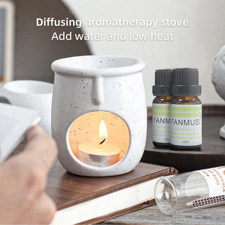 FANMUSI Natural Vanilla & Lavender Concentrated Fragrance Oils 10ml Capacity for Diffusing Aromas in Reed Diffusers