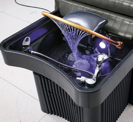 Modern Design Tilting Sink Salon Chair for Hairdressing Barber Unit Backwash Use with Shampoo Back Hair Function