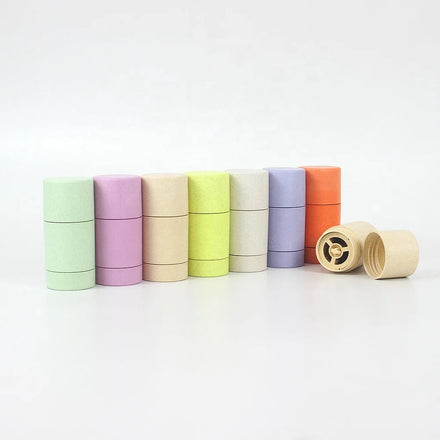 Eco-Friendly 30ml Biodegradable Wheat Straw Container for Antiperspirant Deodorant & Shampoo Stick Tube Colorful Bottle Packing