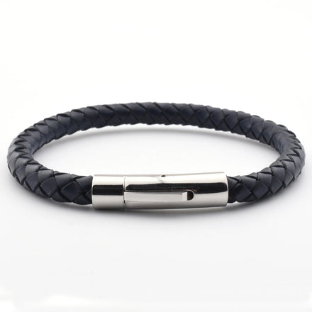 New Arrivals Custom Engraved Statement Leather Bracelet Black Personalized Men Leather Bracelet Luxury Gift