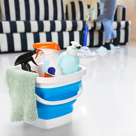 10L Expandable Collapsible Retractable Folding Lightweight Plastic Bucket Portable Household Outdoor Kitchen Tool Square Stock