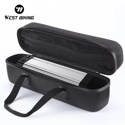 WEST BIKING E-Bike Waterproof Battery Storage Bag Large Capacity Travel Suitcase Electric Bicycle Battery Case Ebike Accessories