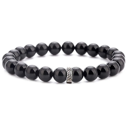 Hot Selling Natural Stone Bead Bracelets Magnetic Cross Eye Design Wholesale Fashion Jewelry Bangles