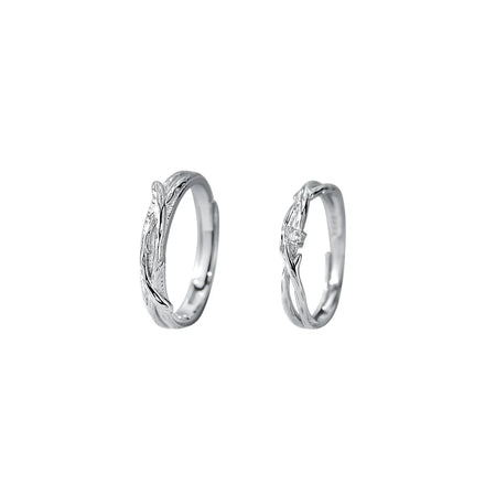 Wholesale New Diamond Rings Design S925 Sterling Silver Rings for Couples Valentine's Day Gift Set 925 Silver Rings for Men