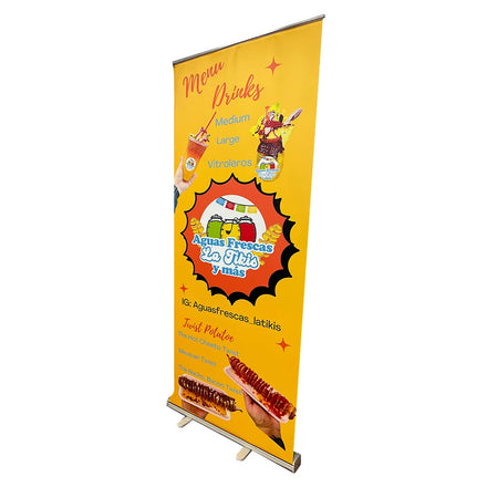 Custom Printed Indoor/Outdoor Advertising Retractable Plastic Steel Roll up Banner Display for Promotion